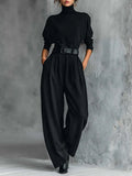 High-grade Ice Silk American High Waist Suit Pants
